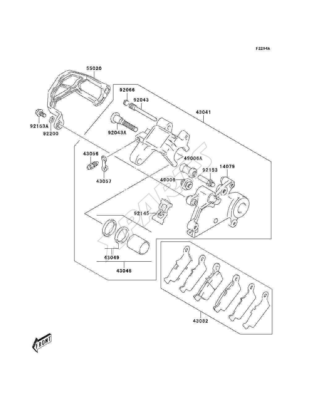 Bild für Kategorie Rear Brake(KLX400-B2)