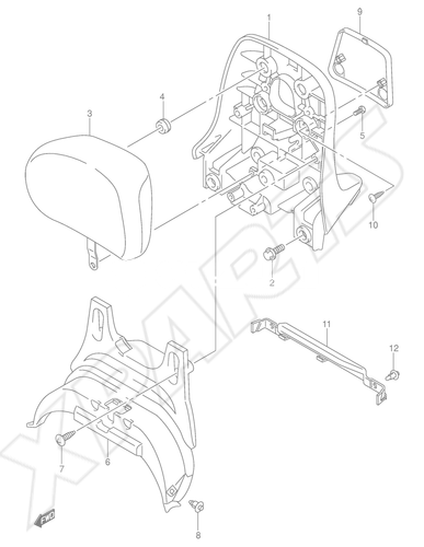 Bild für Kategorie PILLION RIDER HANDLE (CENTER)(MODEL K3)