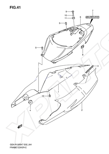 Billede til varegruppe FRAME COVER (MODEL K7): EDS=YMD(SILVER),YMF(YEL LOW)