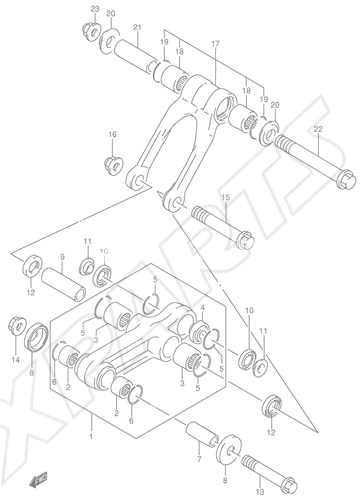 Bild für Kategorie REAR CUSHION LEVER (MODEL K2/ K3)