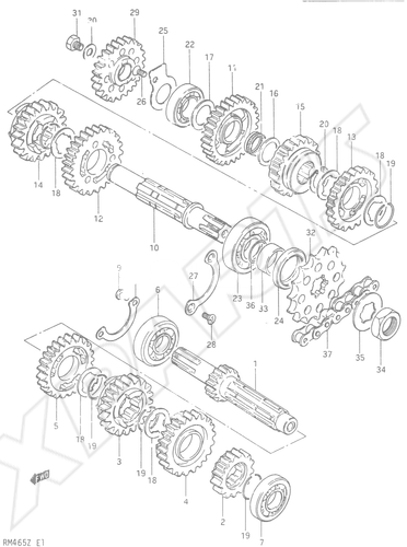 Bild für Kategorie TRANSMISSION (MODEL X)FIG.11 (C-5) : MODEL Z