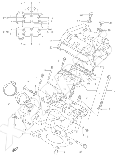 Bild für Kategorie REAR CYLINDER HEAD