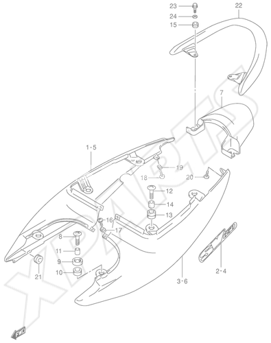 Bild für Kategorie SEAT TAIL COVER (MODEL X)