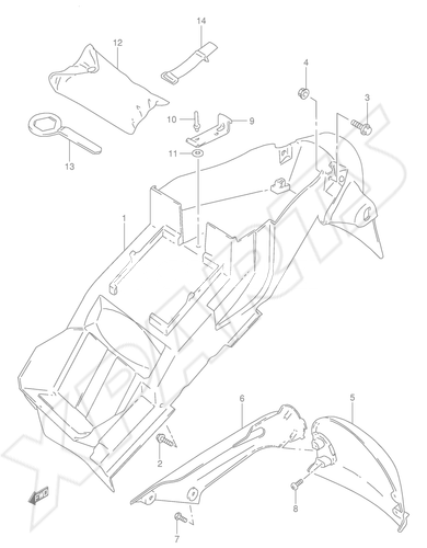 Bild für Kategorie REAR FENDER (MODEL V)