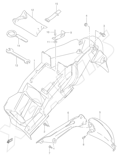 Bild für Kategorie REAR FENDER (MODEL W/ X/ Y/ K1)