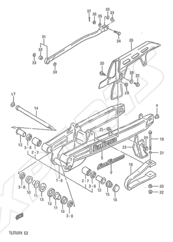 Bild für Kategorie REAR SWINGING ARM (E15,E16,E17,E18,E22,E24)