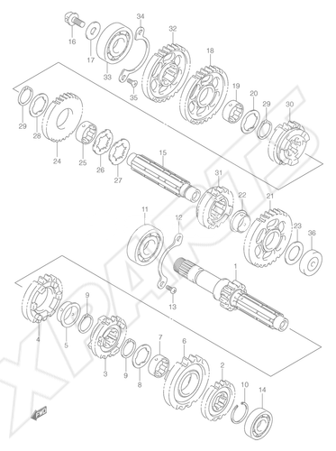 Bild für Kategorie TRANSMISSION (MODEL K1/ K2/ K3/ K4)